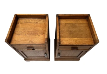 Two Art Deco Modernist Nightstands or Bedside Tables, 1920s